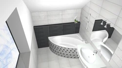 Asymmetrical bathroom design