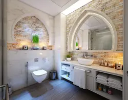 Bathroom design all on one wall