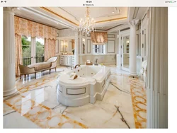 Bathroom design in rococo style