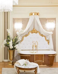 Bathroom design in rococo style