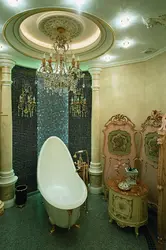 Bathroom design in rococo style