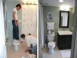 Renovation of rooms and small bathroom before and after photos