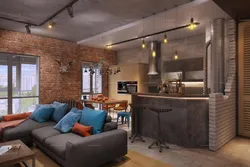 Living room 16 sq m design loft