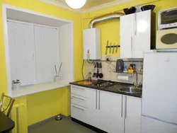 Kitchen 9 m with gas boiler design