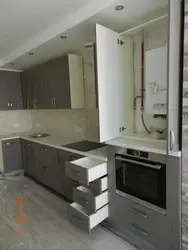 Kitchen 9 m with gas boiler design
