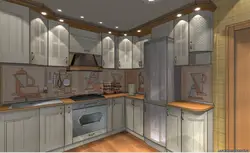 Kitchen 9 M With Gas Boiler Design