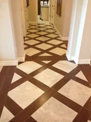 Kitchen And Hallway Floor Design Made Of Porcelain Stoneware