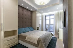 Bedroom 10 sq m with wardrobe and bed design