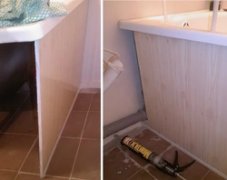 Plastik panellərdən hazırlanmış hamam ekranı foto
