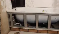 Plastik panellərdən hazırlanmış hamam ekranı foto
