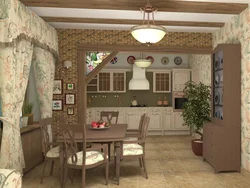 Kitchen living room village house photo