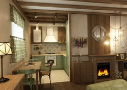 Kitchen living room village house photo
