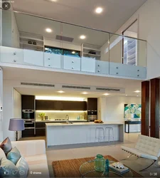 Kitchen living room in a house with second light photo