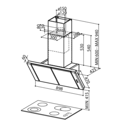 Sizes of kitchen hoods photos of all
