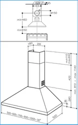 Sizes of kitchen hoods photos of all