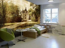 Photo printing living room interior
