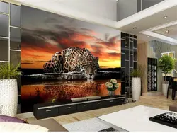 Photo printing living room interior