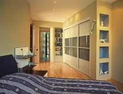 Built-in plasterboard wardrobes in the bedroom photo
