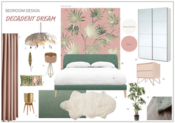 Bedroom design collage