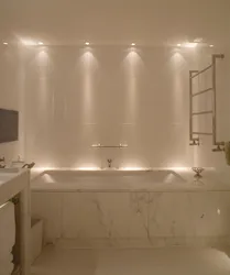 Lighting In The Bathroom With Suspended Ceiling Photo In The Interior