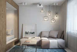 Design of an apartment 36 square meters with a bedroom