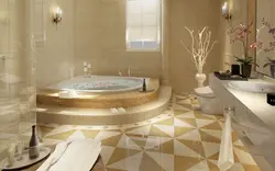Vanna otağının içərisində dəyirmi küvet