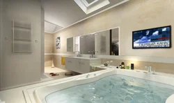 Design with jacuzzi bathtub