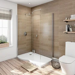 Bath design with open shower