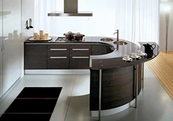 Oval kitchen design photo