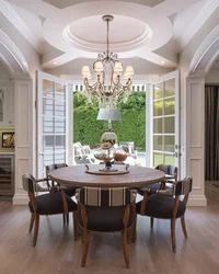 Oval kitchen design photo