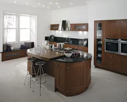 Oval kitchen design photo