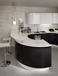 Oval kitchen design photo