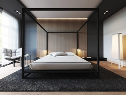 Modern bedroom design with large bed