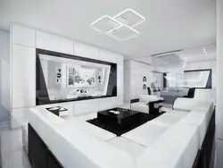 Kitchen living room interior in high style