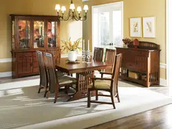 Kitchen With Wooden Table And Chairs In The Interior