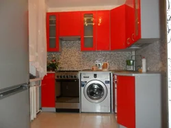 Kitchen Design With Speaker And Washing Machine