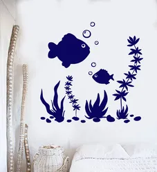 Bathroom stencil design