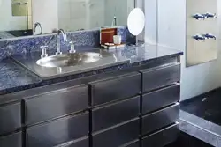 Blue Marble In The Kitchen Interior