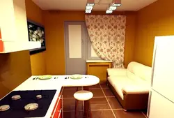 Дызайн кухні 10 кв са спальным месцам