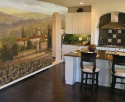 Panels in the kitchen interior photo