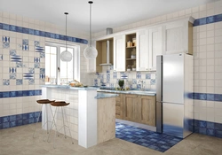 Blue tiles kitchen photo