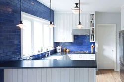 Blue tiles kitchen photo