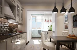 Kitchen interior with connection