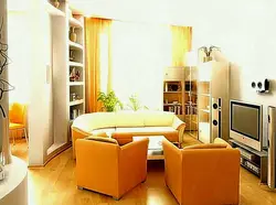 Interior of corner Khrushchev living rooms