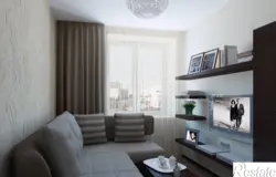 Интерьер угловых хрущевок гостиных