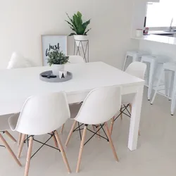 Dining table for kitchen photo white