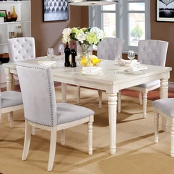 Dining table for kitchen photo white