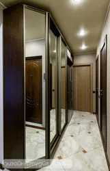 Wardrobe in a narrow hallway modern design photo