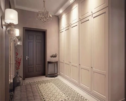 Wardrobe in a narrow hallway modern design photo
