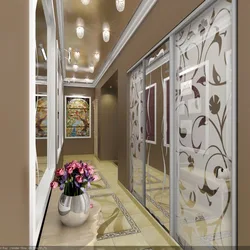 Wardrobe in a narrow hallway modern design photo